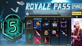 M5 ROYAL PASS  1 TO 50 RP  M5 AND M6 ROYAL PASS PUBG MOBILE  BGMI MONTH 5 REWARDS & v1.7 UPDATES