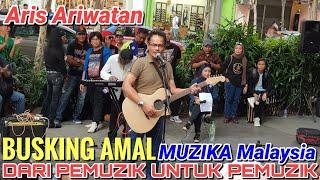 Artis LEGEND Aris Ariwatan turut hadir dalam BUSKING AMAL di SOGObackup band SENTUHAN