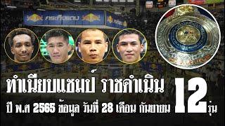 ทำเนียบแชมป์ เวทีมวยราชดำเนิน 12 รุ่นยุคปัจจุบัน มีใครบ้าง #มวยไทย #rajadamnernstadium