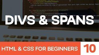 HTML & CSS for Beginners Part 10 Divs & Spans