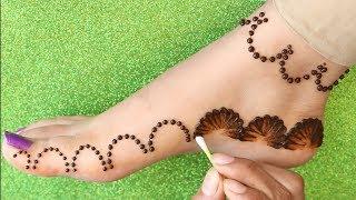 Most Beautiful Feet Mehndi Design 2019  Simple Foot Mehndi Design  Easy Leg Mehndi Design