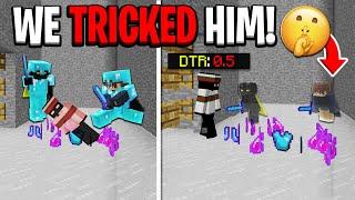 Tricking Minecraft NOOB into making himself RAIDABLE *RICH RAID*