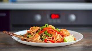 Лапша удон с креветками WOK  Udon noodles with shrimps