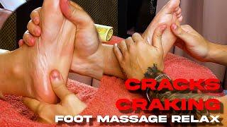 MAGICAL ASMR   Foot Massage with Cracks NO TALKING