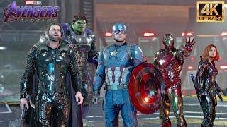 The Avengers vs MODOK With Endgame Suits - Marvels Avengers Game 2021