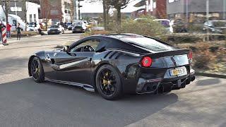 Ferrari F12 TDF with Novitec Straight Pipes Exhaust Revs Accelerations Drag Racing