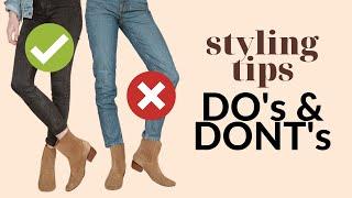 How to wear BOOTS with JEANS  Tutorial