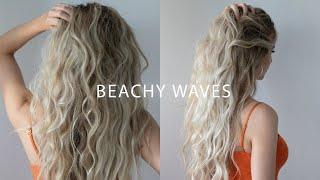 HOW TO BEACH WAVES With Flat Iron Hair Tutorial  ️