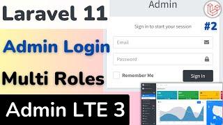 Laravel 11 Admin LTE Dashboard Multi-Role Login for Admin & Users HINDI
