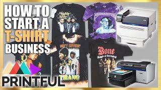 How To Start A T-Shirt Business DTG vs Screen Printing Print On Demand Plastisol Laser Printer