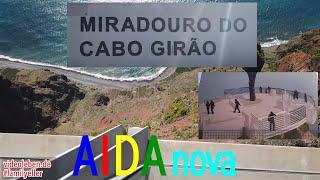 Cliffs and Skywalk Miradouro do Cabo Girao in Madeira as part of the AIDAnova trip