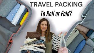 How to pack a suitcase  rolling verses folding #travel #packing #travelhacks