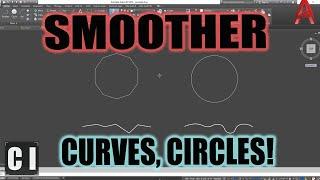 AutoCAD How to Smooth Curves Circles Polylines - Easy Fix Viewres Command   2 Minute Tuesday