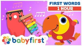 Toddler Learning Videos w Color Crew & Larry  Baby Learning musical instruments  1 Hour BabyFirst