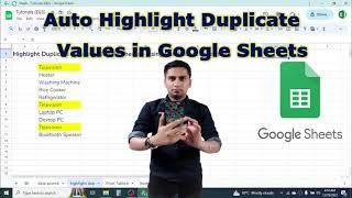 How to Auto Highlight Duplicate Values in Google Sheets