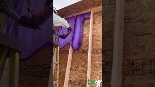 Come Early Avoid Issue. Spray Foam Insulation. #sprayfoam #insulation #garage #construction #shorts
