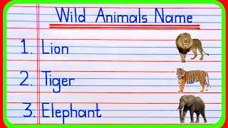 10 wild animals name in english  wild animals name  wild animals  janvaron ke naam