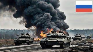 TODAY JUNE 22 Ukraines latest brutal M1 ABRAMS ambush against a row of Russian T-90M tanks