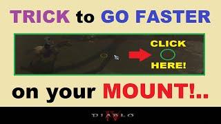 TRICK to GO FASTER on your *MOUNT* in Diablo 4.. Tips & Tricks for New Players in Diablo IV