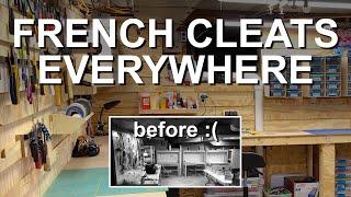 Building Home Makerspace with French Cleats and Benches