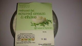 Tesco reduced fat soured cream and chive dip