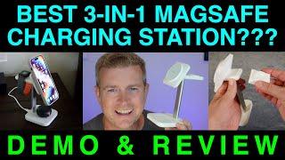 Most Innovative 3-in-1 MagSafe Charging Station for Apple iPhone Watch AirPods Demo & Review