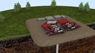 Animation of Hydraulic Fracturing fracking