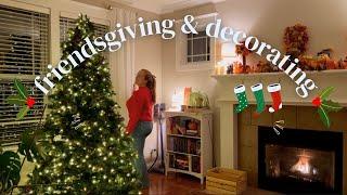 Christmas 2023  Friendsgiving Christmas Decorations End of Fall Clean with Me Cook with Me