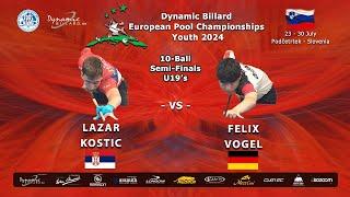 Day 4 Youth Semi-final 10-ball discipline Dynamic Billard European Pool Championships Youth 2024.