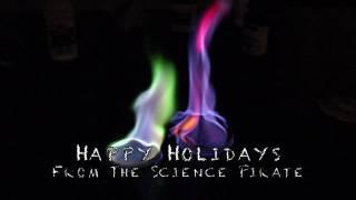 Red & Green Flames - Happy Holidays from the Science Pirate