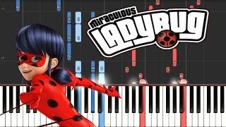 MIRACULOUS LADYBUG - Theme Song  Synthesia Piano Tutorial