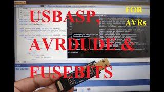 AVR  USBASP  AVRDUDE  Fuse Bits  HEX File Burn  Flash into Microcontroller