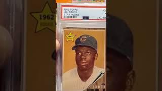 1962 Topps Lou Brock Rookie Pulled During Livestream 240204