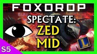 Foxdrop Spectates Gold Zed Mid - League of Legends