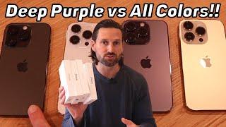 iPhone 14 Pro DEEP PURPLE vs EVERY COLOR Is this the BEST IPHONE 14 PRO COLOR??