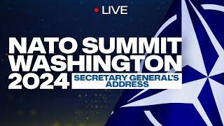 The address of the Secretary General Jens Stoltenberg at NATO summit. Live Stream