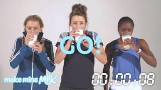 Laura Trott Nicola Adams and Jade Jones take the make mine Milk Challenge