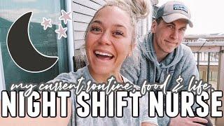 NIGHT SHIFT NURSING CURRENT ROUTINE FOOD LIFE + MORE  Holley Gabrielle