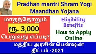 PMSYM Pension scheme in Tamil  Pradhan Mantri Shram Yogi Mandhan Yojana  Gen Infopedia