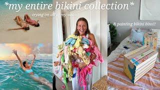 My entire bikini collection try on + painting bikini bins & summer bucket list ideas