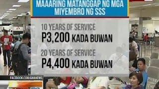 NTG P2000 dagdag sa SSS pension aprubado na sa ika-2 pagbasa