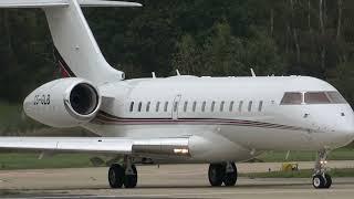 Farnborough. Runway 06 Planespotting. Bombardier Global 6000 Hawker 750 and more. #bizjet