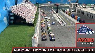 NASMAR COMMUNITY CUP SERIES  Great American Getaway 400 From Pocono Raceway  NASCAR Stop Motion