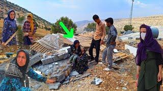 Demolition of houses announcing presence in the broken heart of nomads