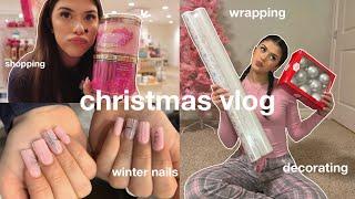 preparing for christmas vlog shopping gift wrapping decorating my room