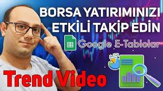 BORSADA AKILLI TAKIP  GOOGLE E-TABLOLAR ILE PORTFOY ANALIZI VE YUZDELIK KARZARAR HESAPLAMA #borsa