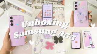 Unboxing Samsung Galaxy A55 5G Awesome Lilac + Accessories