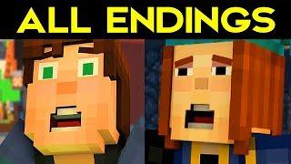 Minecraft Story Mode Season 2 ALL ENDINGS Bad Ending 1 + Good Ending 2 + SECRET ENDING