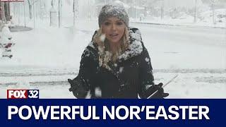 Noreaster dumps snow across the East Coast