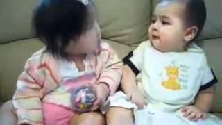 Two Cute Chinese Babies... FIGHTING